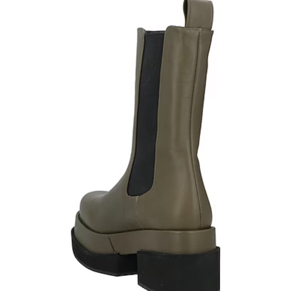 Neiman Marcus NWT Paloma Barcelo military green Chelsea Platform HOT Day Evining - Picture 9 of 11